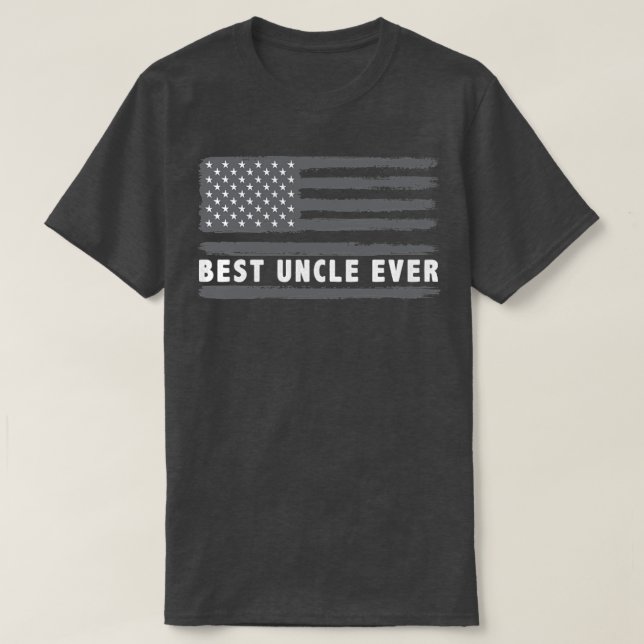 Best farbror någonsin American Flagga T Shirt (Design framsida)