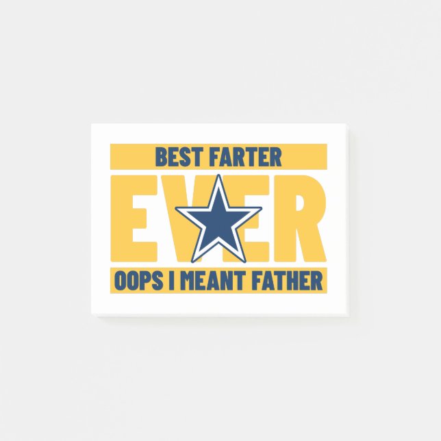 Best Farter Ever Oops I Meant Father Post-it Block (Framsida)