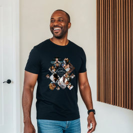 Best Father Ever Modern Photo Collage Personalized T Shirt