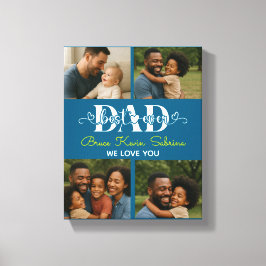 Best Father Ever Personalized Photo Collage Canvastryck