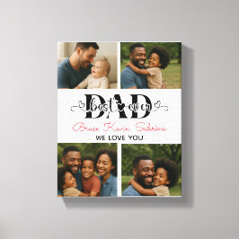 Best Father Ever Personalized Photo Collage Canvastryck