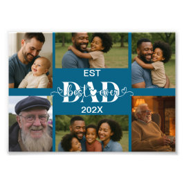Best Father Ever – Personalized Photo Collage  Fototryck