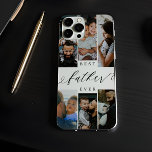 Best Father Ever Script Father's Day Photo Collage<br><div class="desc">Send your father a beautiful personalized Father's Day gift that he'll cherish forever. Special personalized Father's Day family photo collage phone case to display your special family photos and memories. Our design features a simple 6-photo collage grid design with "Best Father Ever" designed in a beautiful handwritten black script style...</div>