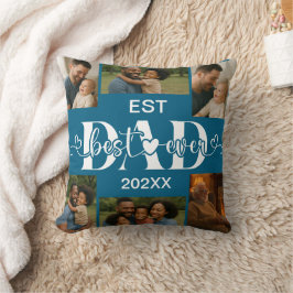Best Father Ever Throw Pillow – Personalized Photo Kudde
