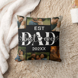 Best Father Ever Throw Pillow – Personalized Photo Kudde