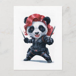 Best Female Action Panda Movie Character on a  Helg Vykort