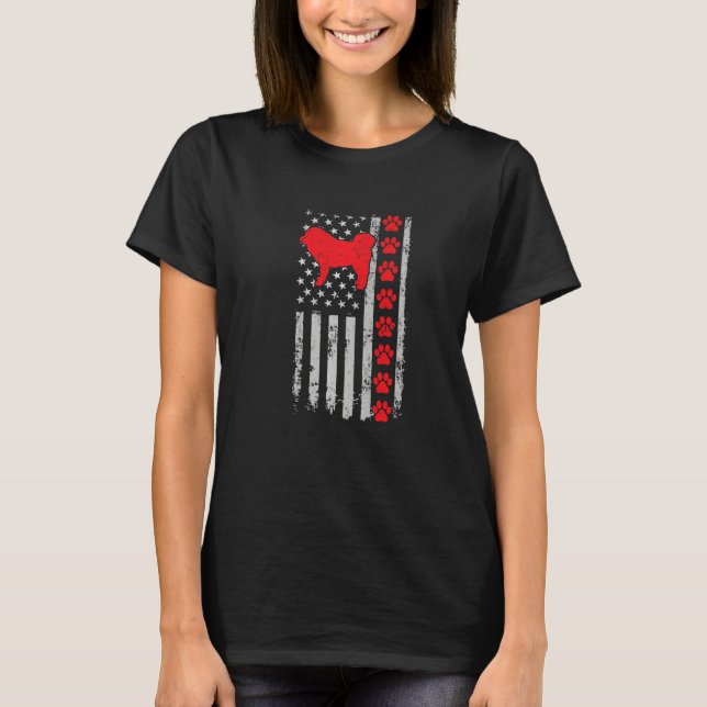Best Firefighter Do Khyi Mom Dad Ever Us Flag Dog  T Shirt (Framsida)