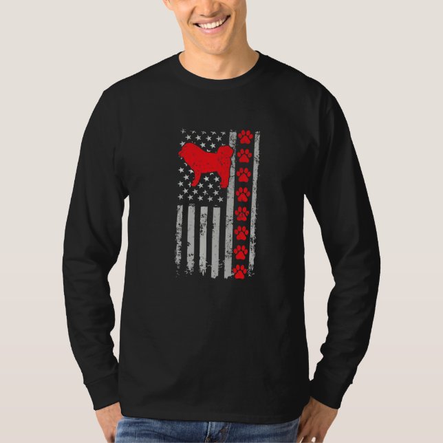 Best Firefighter Do Khyi Mom Dad Ever Us Flag Dog  T Shirt (Framsida)