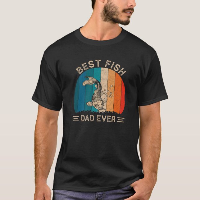 Best Fish Dad Ever Retro Fish Graphic Father's Day T Shirt (Framsida)