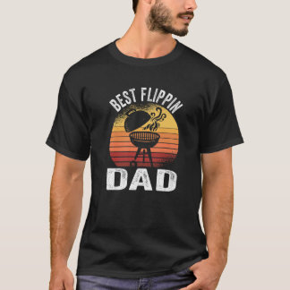 Best Flippin Pappa Barbecue Smoking Kött BBQ Grill T Shirt