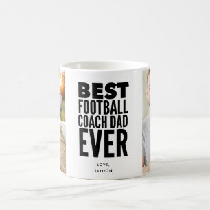 Best Football Coach Pappa någonsin Photo Collage Kaffemugg