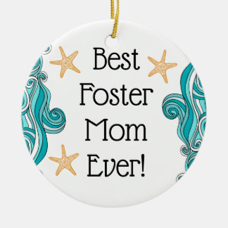 Best Foster Mamma någonsin Starfish Story Adoption Julgransprydnad Keramik