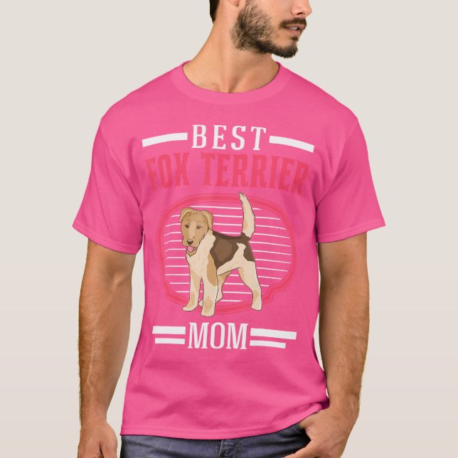 Best Foxskräcker Mamma Wirehsted Fox Terrier T Shirt (Framsida)