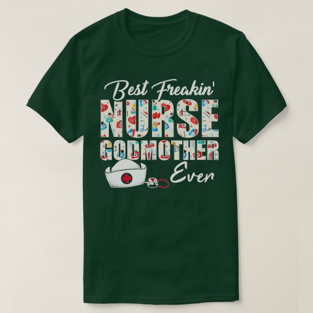 Best Freakin Nurse Godmor som aldrig sköljer Mammo T Shirt (Design framsida)