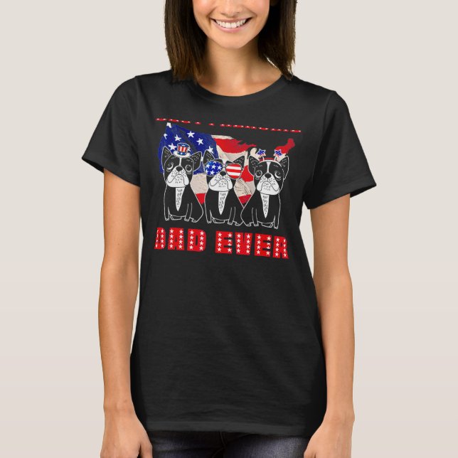 Best Frenchie Pappa Design Manar Far Fransk Bulldo T Shirt (Framsida)