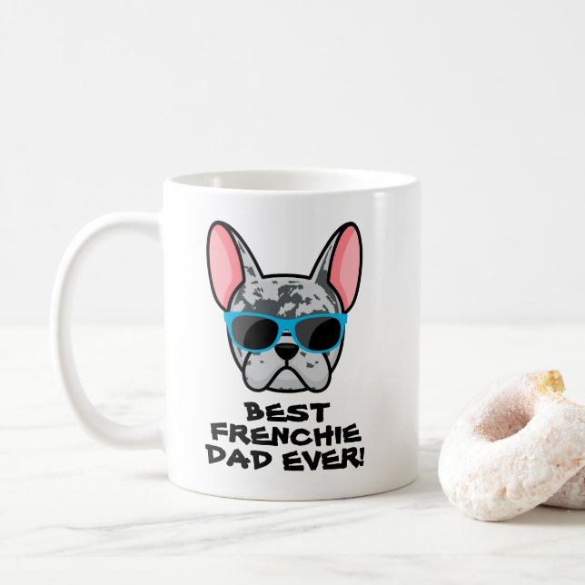 Best Frenchie Pappa Fars dag Blue Merle Frenchie Kaffemugg (Med munk)