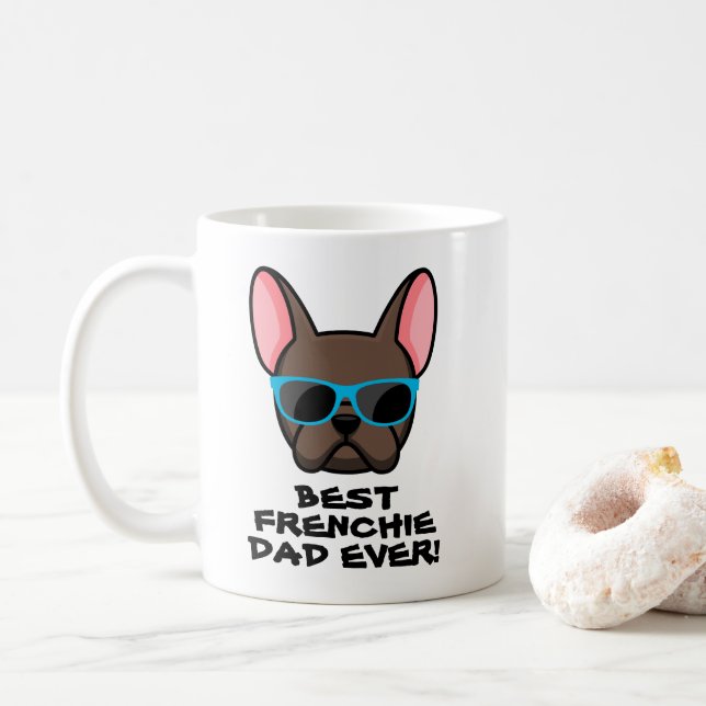 Best Frenchie Pappa Fars dag Brown Frenchie Kaffemugg (Med munk)