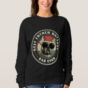 Best Frenchie Pappa någonsin Retro Fransk Bulldog T Shirt