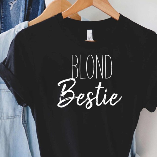 Best Friend Besties Blond Brunette Matching Gift T Shirt (Skapare uppladdad)