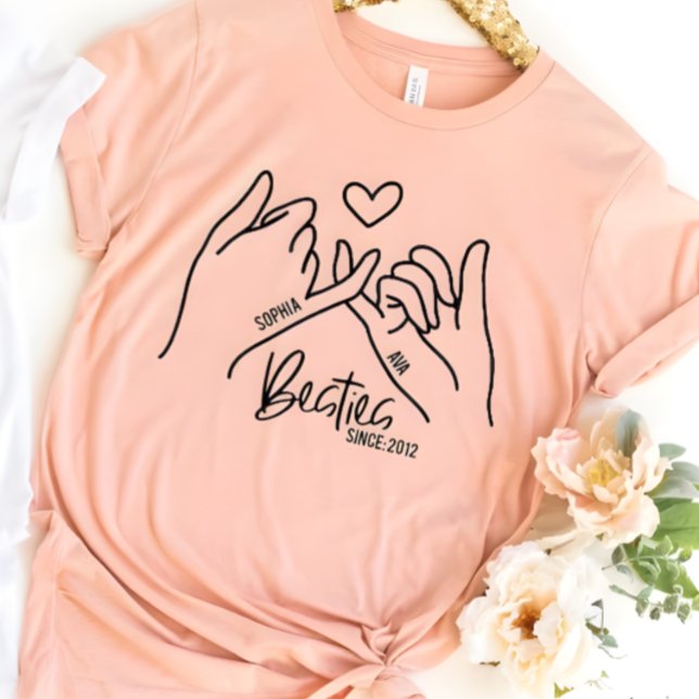 Best Friend Besties Since Year Gift Custom T-Shirt (Skapare uppladdad)