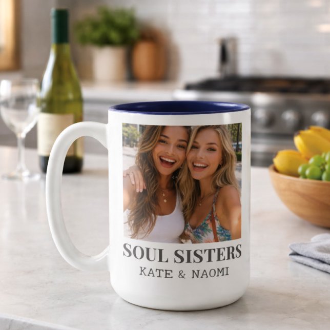 Best Friend BFF Soul Sisters Mug Två-Tonad Mugg (Skapare uppladdad)