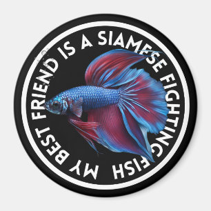 Best Friend Blue Betta Fish Magnet