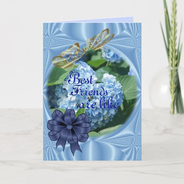 Best Friend Blue Hydrangea 2480— eller tillfälle Kort (Framsida)