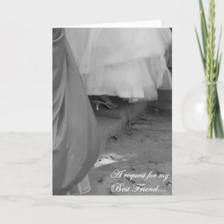 Best Friend Bridesmaid-begärandekort, Elegant Inbjudan