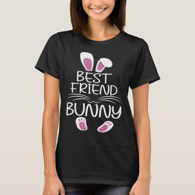Best Friend Bunny Cute Matching Family Easter Day T Shirt (Framsida)