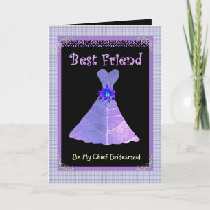 BEST FRIEND - Chief Bridesmaid Lila Gown Inbjudan