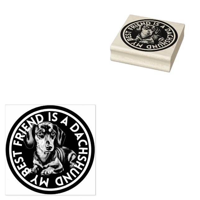 Best Friend Dachshund Stämpel (Stämplad)