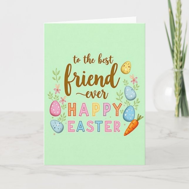 Best Friend Easter Greeting Card Kort (Framsida)