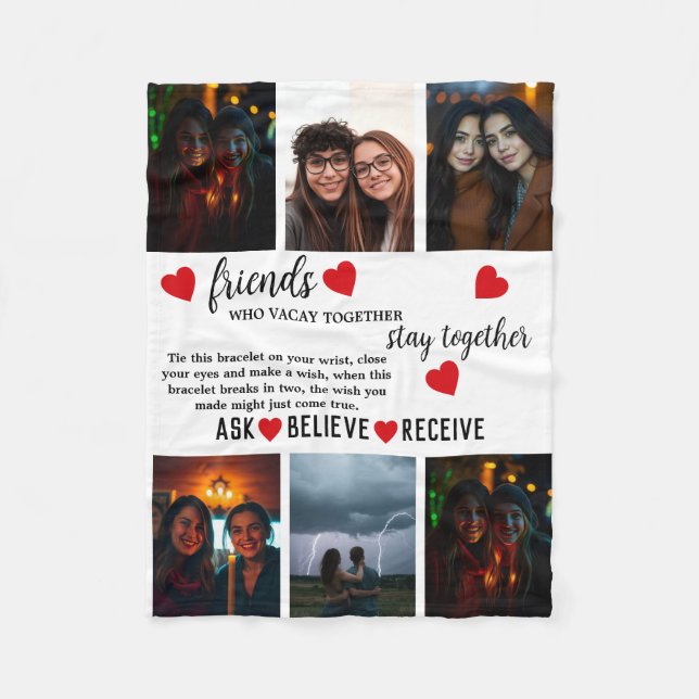 Best Friend Friendship Day Photo Fleecefilt (Framsidan)