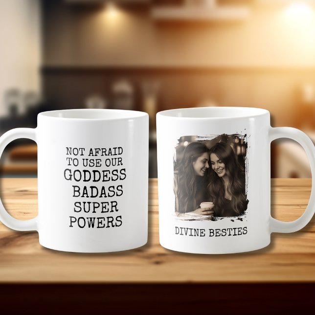 Best Friend Gift Coffee Mug Bestie Goddess Photo Kaffemugg (Skapare uppladdad)