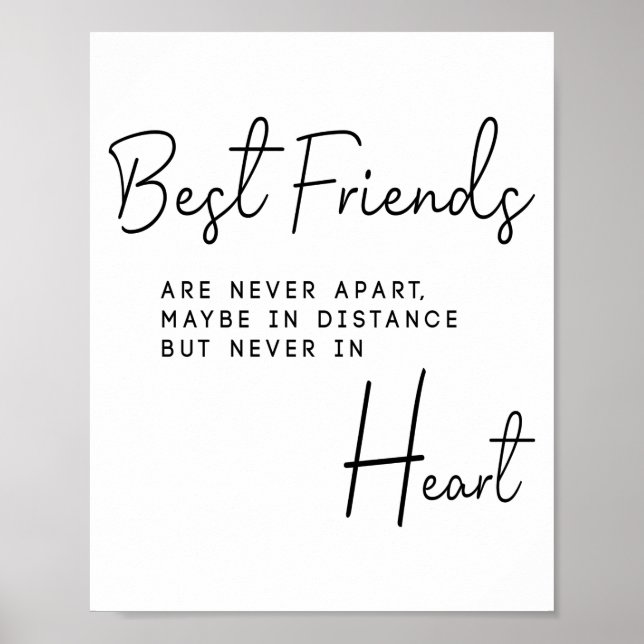 Best Friend Gift-idé för vänner Poster (Framsidan)