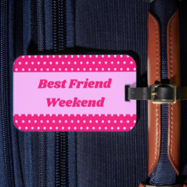 Best Friend Helg Rosa Polka Dot Girls Resa Bagagebricka