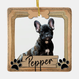 Best Friend Hund Photo Julgransprydnad Keramik