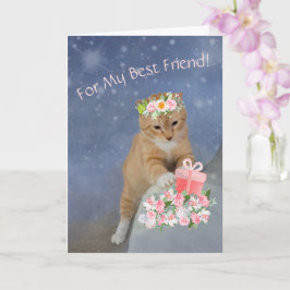 Best Friend Kitten Birthday Kort