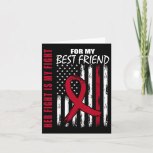 Best Friend Många Myeloma Awareness American Fl Kort