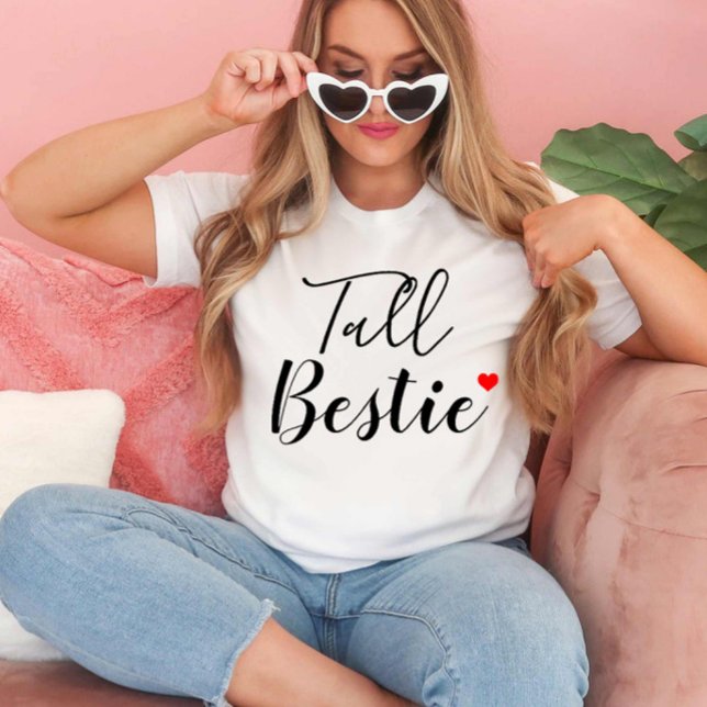 Best Friend Matching Besties Tall och Kort Bestie T Shirt (Skapare uppladdad)