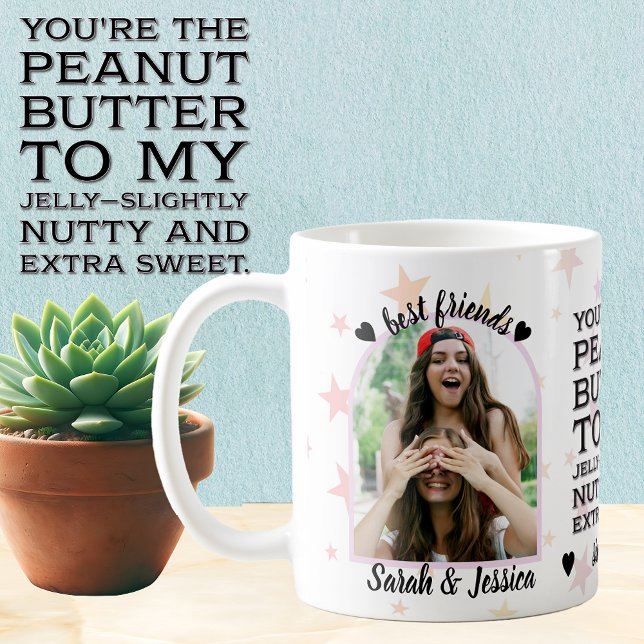 Best Friend Peanut Butter to My Jelly Photo Kaffemugg (Skapare uppladdad)