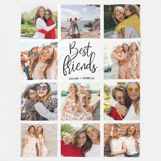 Best Friend Photos White Fleecefilt (Framsidan)