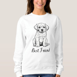 Best Friend Puppy Sketch - Adorable Dog Art T Shirt