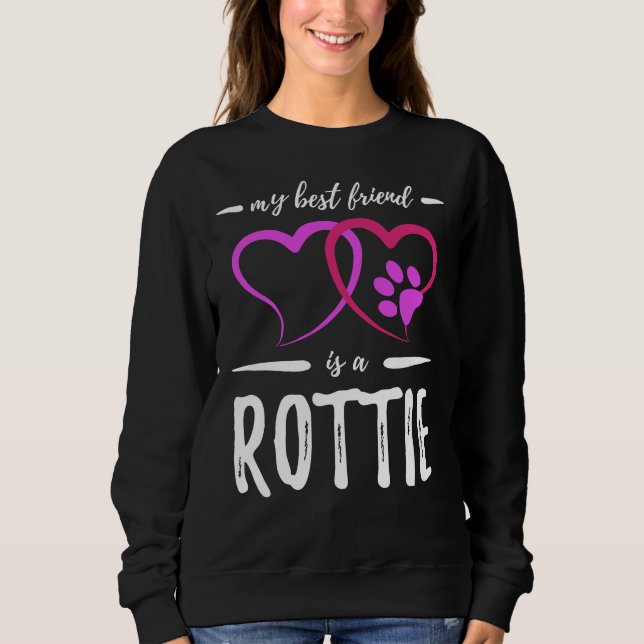 Best Friend Rottie Hund Rottweiler Hund Mamma T Shirt (Framsida)