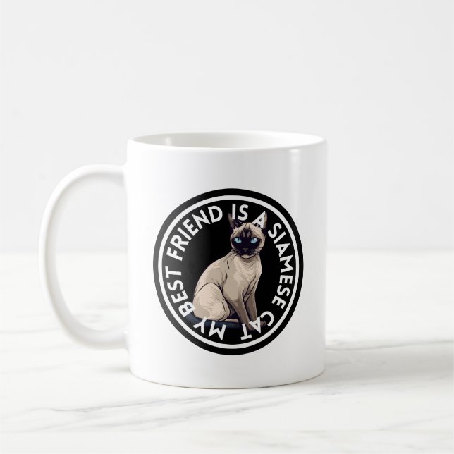 Best Friend Siamese Cat Kaffemugg (Vänster)