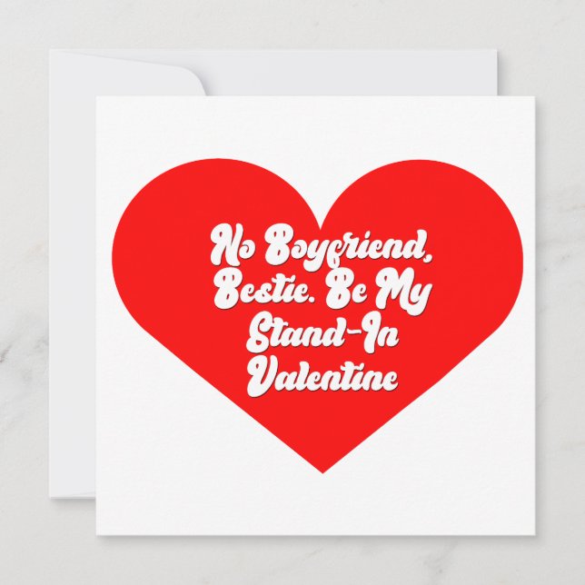 Best Friend Stand-In Valentine Card Julkort (Framsida)