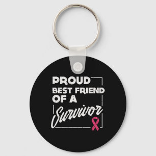 Best Friend Survivor Bröstcancer medvetenhet Gift Nyckelring