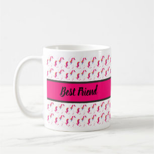 Best Friend Unicorn Mönster med Namn Kaffemugg