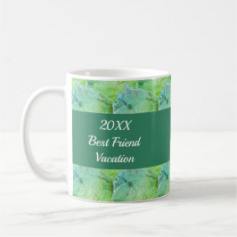Best Friend Vacation Artistic Grönt Girls Resa Kaffemugg