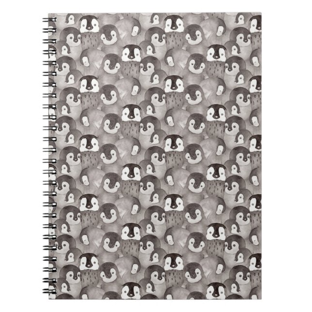 Best Friend-Watercolor Baby Penguin Anteckningsbok (Framsidan)